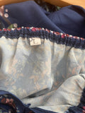 Floral Print Navy Tunic/Top - Size L