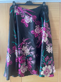 Floral Wallis Fully Lined Satin Skirt & Top Set. Skirt Size 16. Top Size 18.
