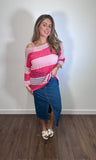 Crochet Top with Sparkle Thread Detail in Two Colours