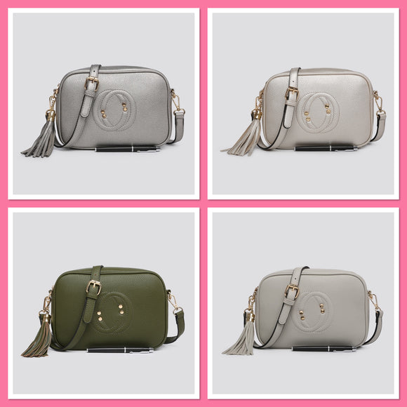 Cross Body Bag with Tassel Detail in Various Colours