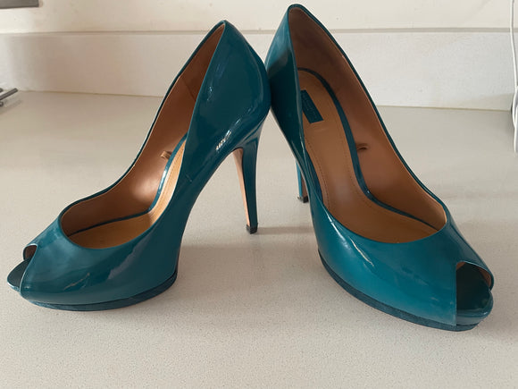 Teal 4.5” Heel Zara Court Shoe - Size 40