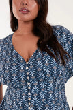 Curve Range: Buttoned Floral Print Maxi Dress in Size 22