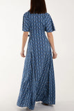 Button Floral Print Maxi Dress in Size 10