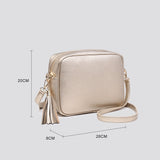 Large Camera Bag in Gold & Black