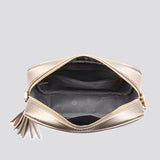 Large Camera Bag in Gold & Black