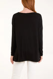 As Seen in Unique’s Video: Diamanté Heart Detail Soft Knit Jumper in Black: Reduced