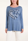 As Seen in Unique’s Video: Diamanté Heart Detail Soft Knit Jumper in Black: Reduced