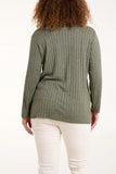 As Seen in Unique’s Video: Ribbed Soft Knit V Neck Jumper with Necklace. In 4 Colours.