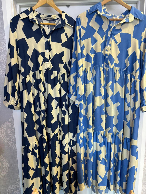 As Seen in Unique’s Video: Harlequin Print Dress in L/XL (14/16) in 4 Colours