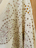 Desigual Embellished Cotton Mix Jumper - Size XL