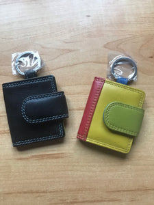 Leather Double Photo Key Rings