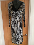 James Lakeland Printed Fitted Dress - Size 12