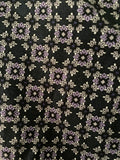 SALE: Navy Capri Pant with Lilac & Grey Pattern