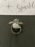 Black & Grey Adjustable Vintage Ring