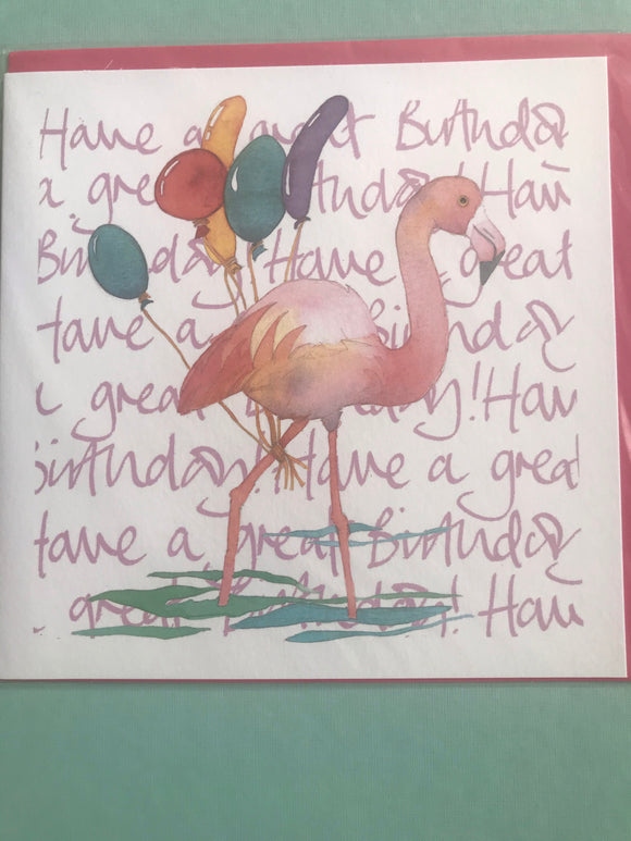 Flamingo Birthday Card