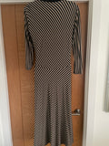 Kenar Beige & Black Stripe Dress - Size 12