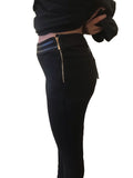 As Seen in Unique’s Video: Black Stretch Leggings with Gold Side Zip