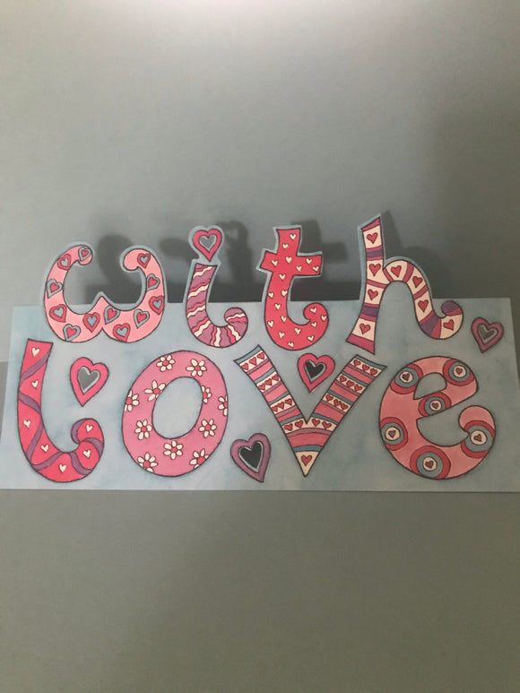 With Love Pop Up Card