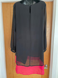 Sophie Gray Lined Chiffon Dress - Size 12