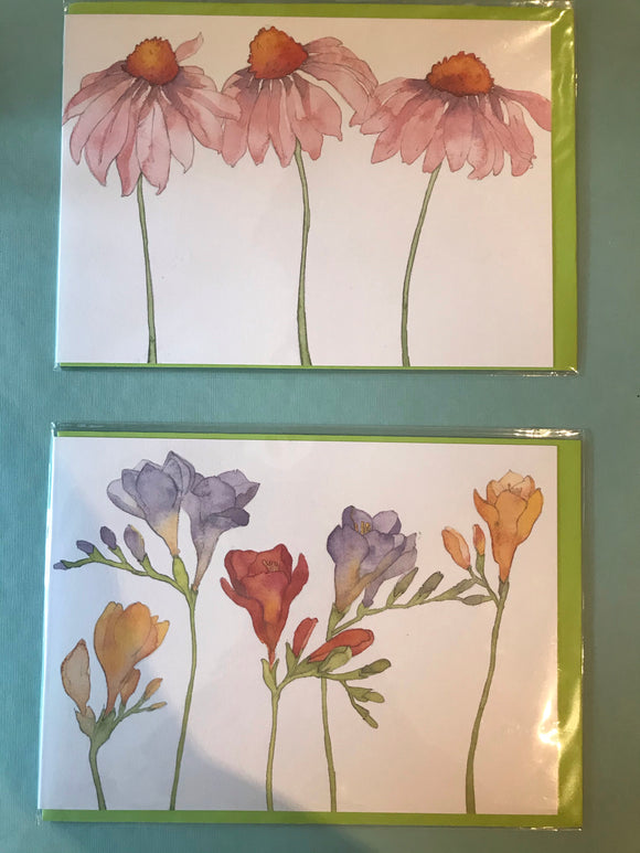 Flower Card in Nine Designs
