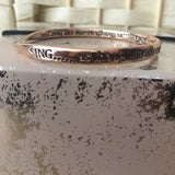 Rose Gold 'Sing' Bangle Engraved Inside & Out