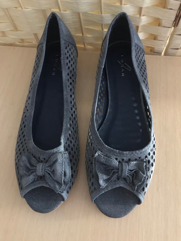 Denim Peep Toe Pump - REDUCED
