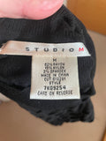 Studio M Black Polo Neck Knitted Dress - Size M