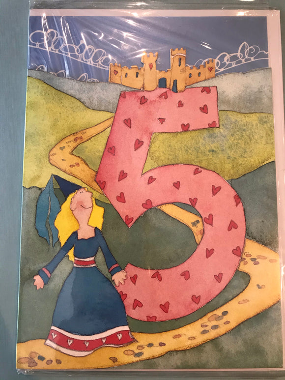 Princess 5th Birthday Card