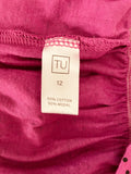 Elasticated Scoop Neck Purple Top. New with Tags - Size 12