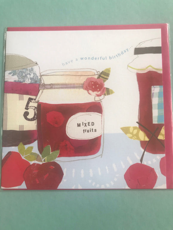 Mixed Fruits Birthday Card