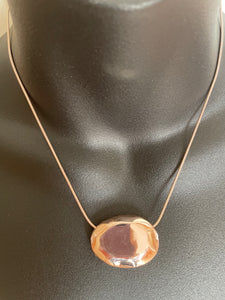 Short Broad Bean Rose Gold Necklace