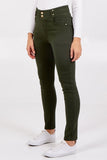 Easy Wear Khaki Stretch Skinny Jeans. Size 8-14