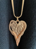 Long Rose Gold Heart Necklace