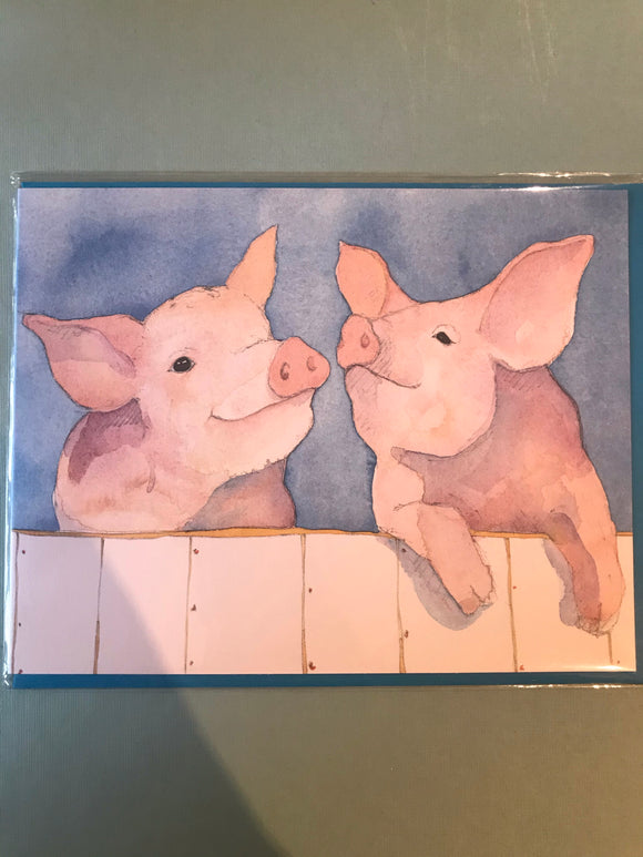 Pig Card in Two Designs