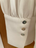 Mint Velvet Cream Top with Chiffon Sleeves - Size 16