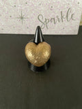 Gold Stretch Heart Ring