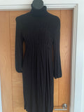 Studio M Black Polo Neck Knitted Dress - Size M