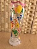 Hand Painted 50th Glass