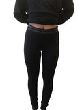 As Seen in Unique’s Video: Black Stretch Leggings with Gold Side Zip