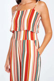 SALE: Adjustable Cami Strap Stripe Jumpsuit in Size 8