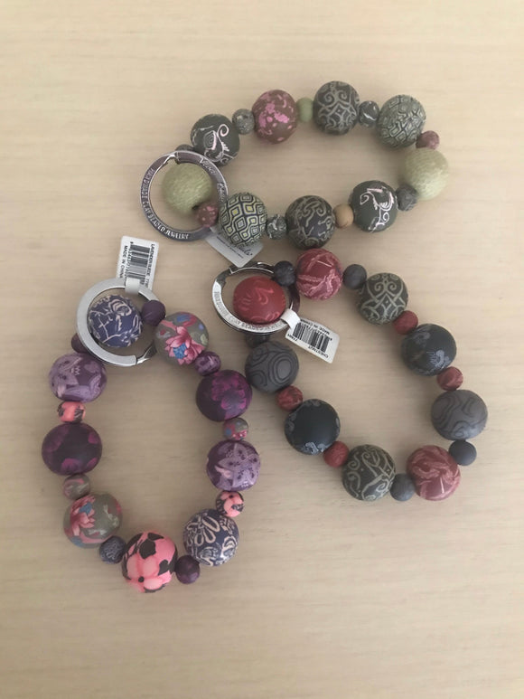 Viva Bead Key Ring in Three Colours