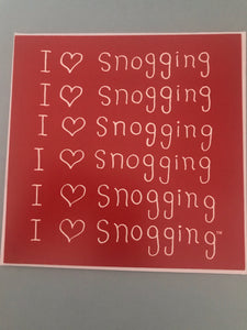 I Love Snogging Card