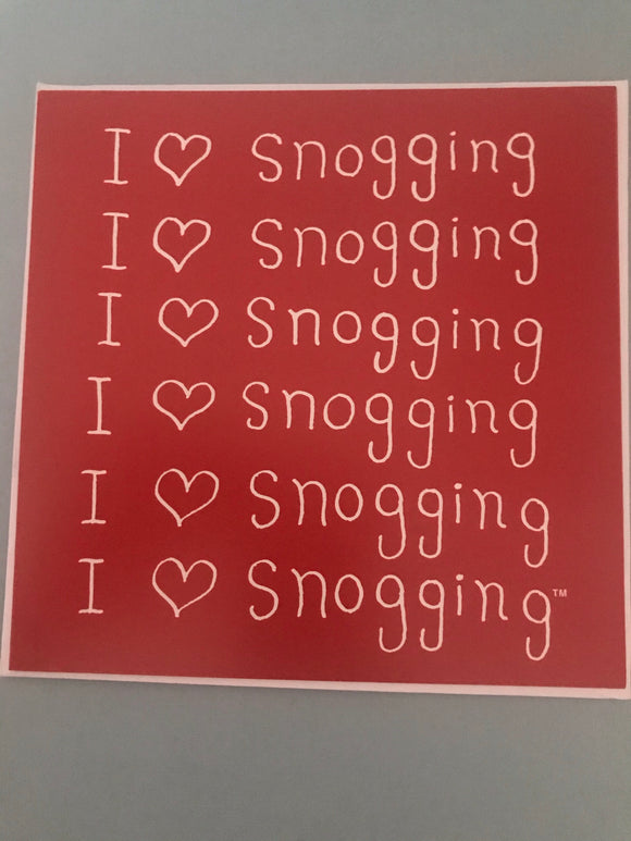 I Love Snogging Card