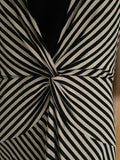 Kenar Beige & Black Stripe Dress - Size 12
