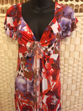 SALE: Sleeved Floral Print Maxi Dress in Size Small