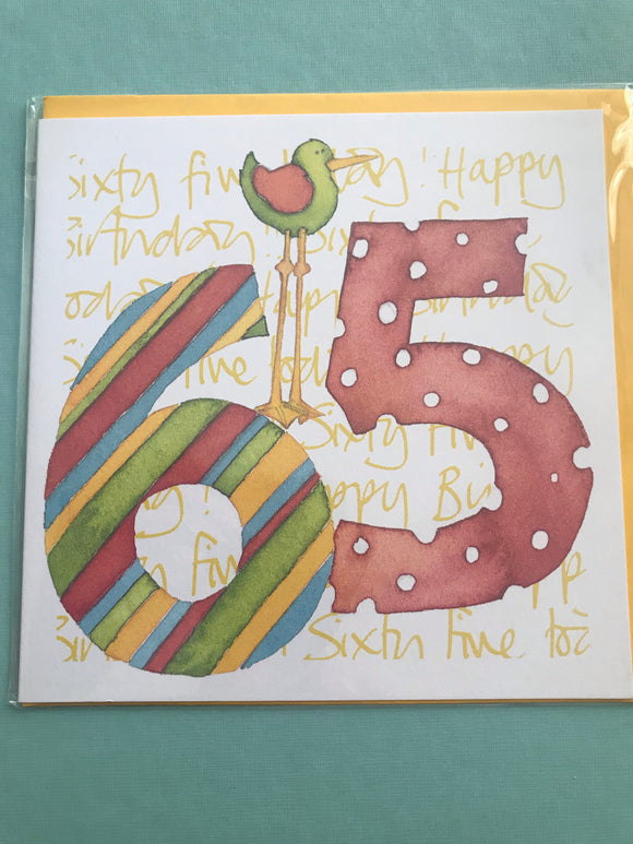 65th Birthday Card