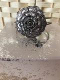 Vintage Silver Flower Bangle