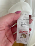 Mint Velvet Cream Top with Chiffon Sleeves - Size 16