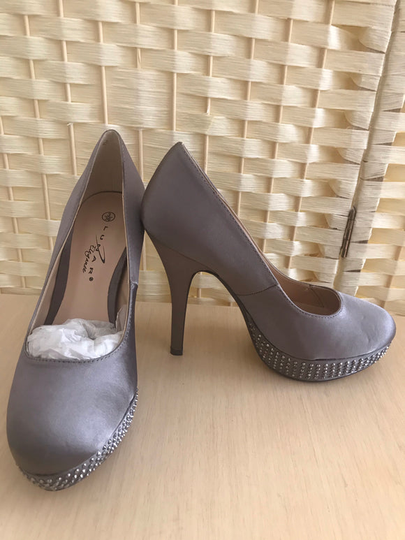 Mink Satin Court Shoe in Various Sizes REDUCED