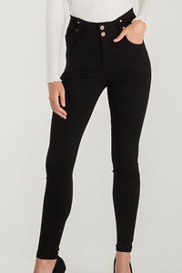 Easy Wear Black Stretch Skinny Jeans. Size 8-14